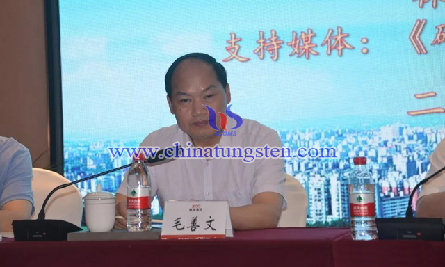 新當(dāng)選硬質(zhì)合金分會(huì)會(huì)長(zhǎng)毛善文講話(huà)
