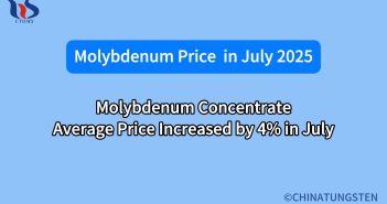 Molybdenum Concentrate Average Price Increased by 4% in July Molybdenum Concentrate Average Price Increased by 4% in July