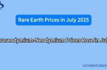 Praseodymium-Neodymium Prices Rose in July